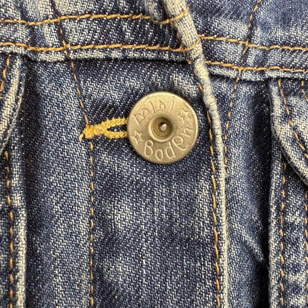 Mini Boden Denim Jacket Kids 9-10Y Blue Classic Stretch Trucker Jean Coat - Picture 4 of 7
